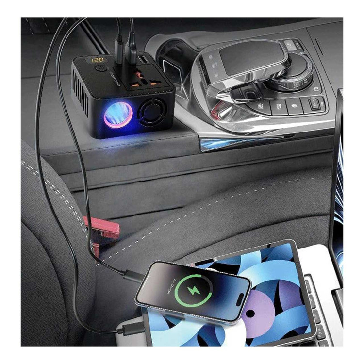 اینورتر فندکی خودرو پرودو Porodo FWCH057 Inventer Car 200W - تصویر 3