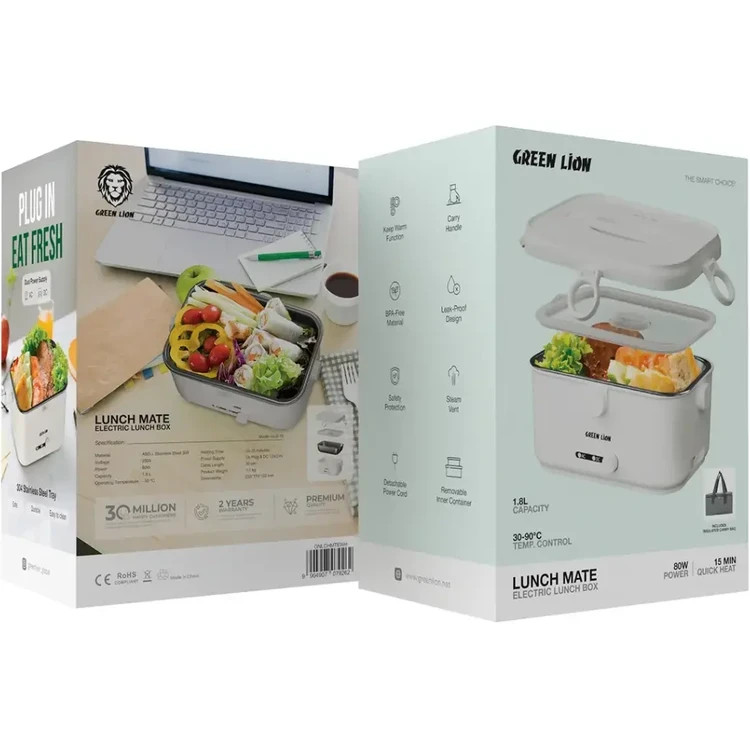 ظرف غذا برقی گرین لاین Green Lion مدل GLB-15 ظرفیت 1.8 لیتر