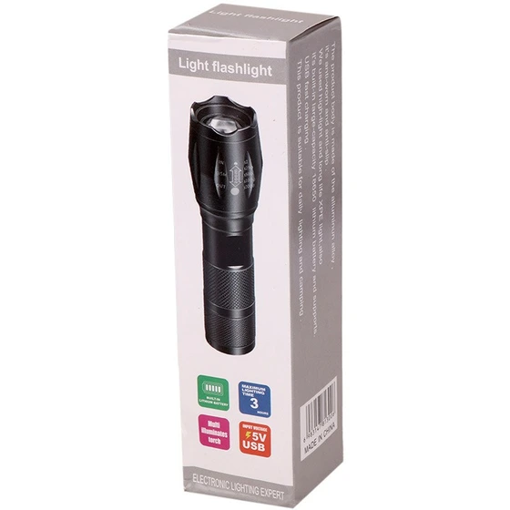خرید چراغ قوه دو لامپه XPE+UV | زوم ۲۰۰۰ برابر | ارسال سریع