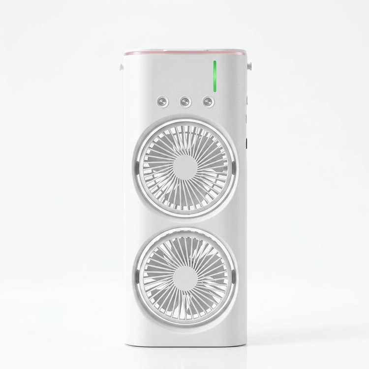 پنکه رو میزی مه پاش دوقلو مدل (فاقد باطری )double Spray Fan