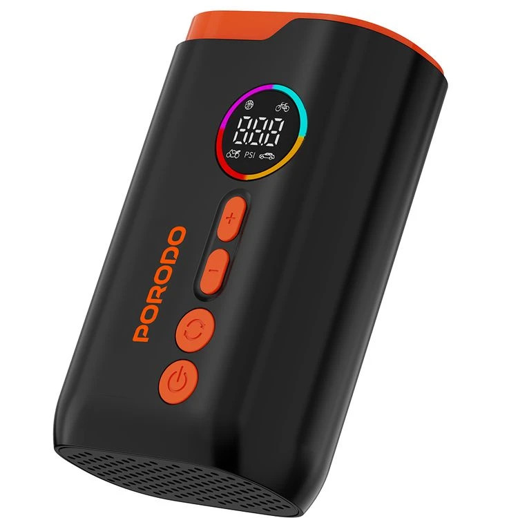 پمپ باد و چراغ قوه شارژی پرودو Porodo Lifestyle Electric Air Inflator PD-LFST181 - تصویر 2