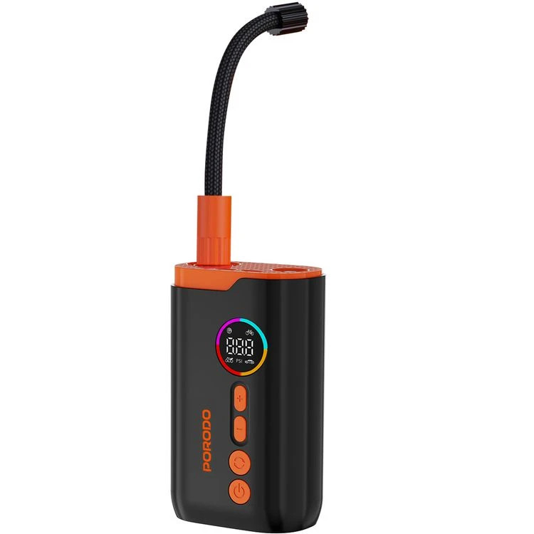 پمپ باد و چراغ قوه شارژی پرودو Porodo Lifestyle Electric Air Inflator PD-LFST181 - تصویر 5