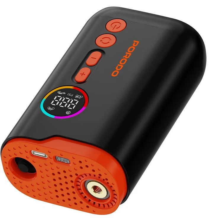 پمپ باد و چراغ قوه شارژی پرودو Porodo Lifestyle Electric Air Inflator PD-LFST181 - تصویر 6